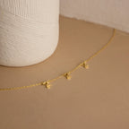 Old English Spaced Number Necklace Silver 18K Gold Plated