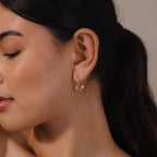Duo Link Mixed Metal Hoops Silver 18K Gold Plated