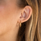 Medium Bold Hoops Silver 18K Gold Plated