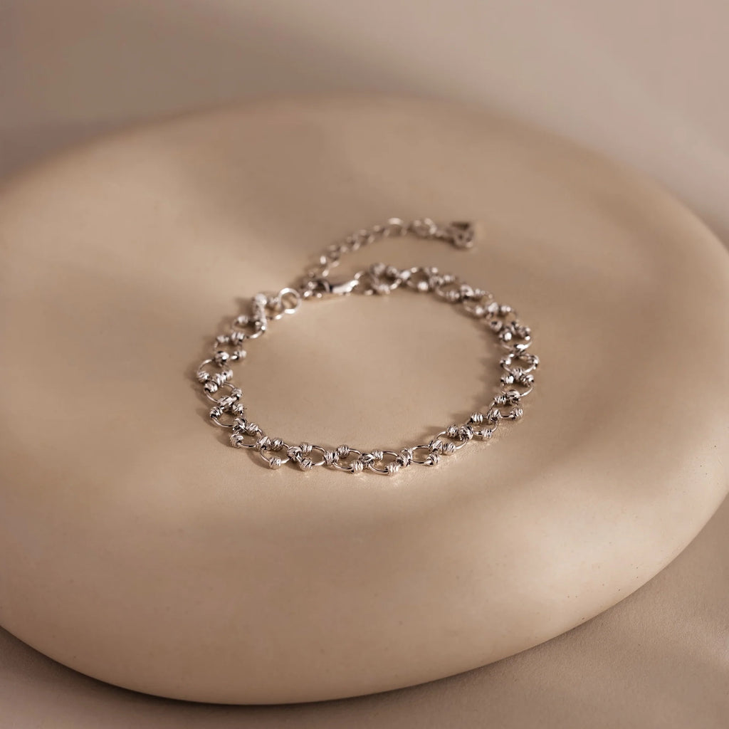 Orbit Chain Bracelet Silver 18K Gold Plated