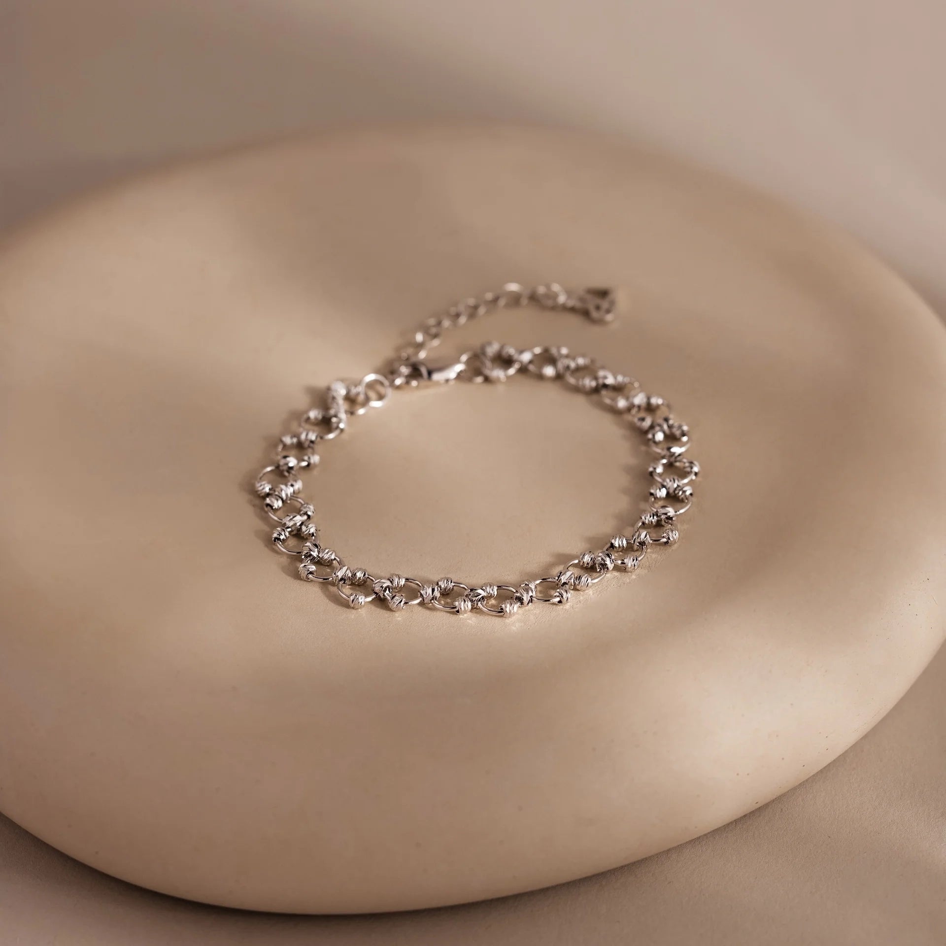 Orbit Chain Bracelet Silver 18K Gold Plated
