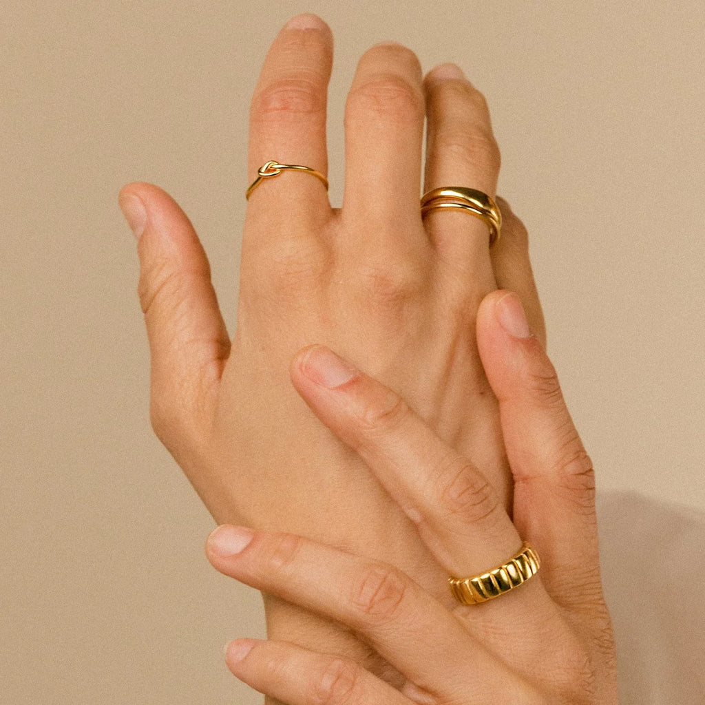 Knot Ring Silver 18K Gold Plated