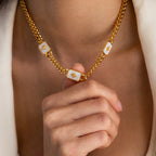 Opal North Star Trio Necklace Silver 18K Gold Plated