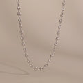 Mini Mariner Chain Necklace Silver 18K Gold Plated