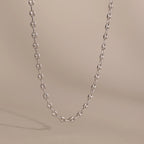 Mini Mariner Chain Necklace Silver 18K Gold Plated
