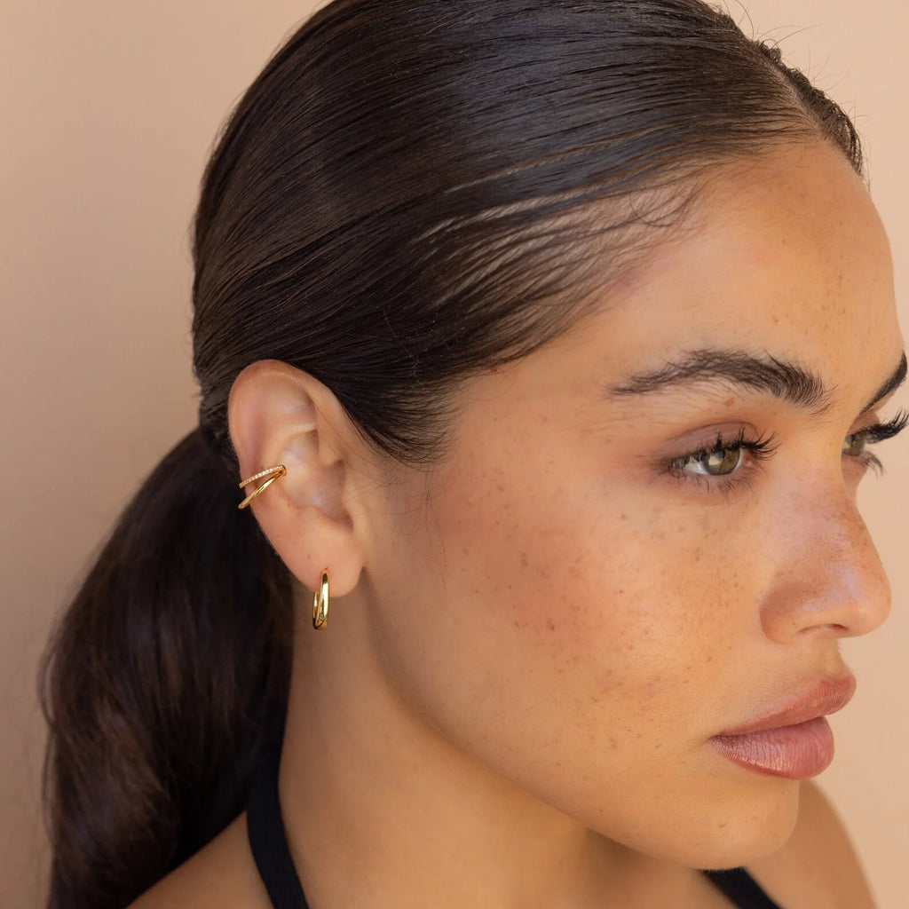 Lydia Duo Cuffs Silver 18K Gold Plated