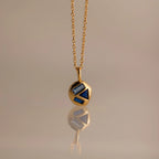 Mixed Sapphire Capsule Necklace Silver 18K Gold Plated
