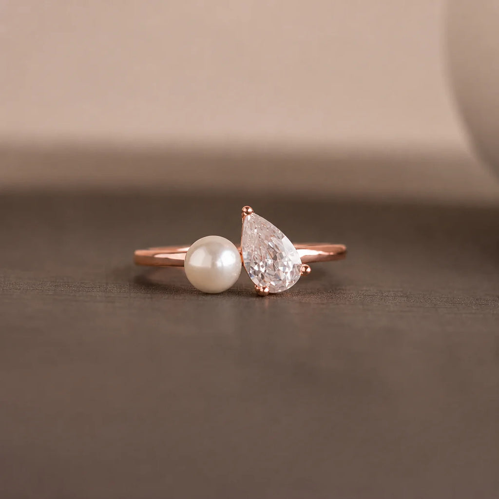 Pearl Diamond Ring