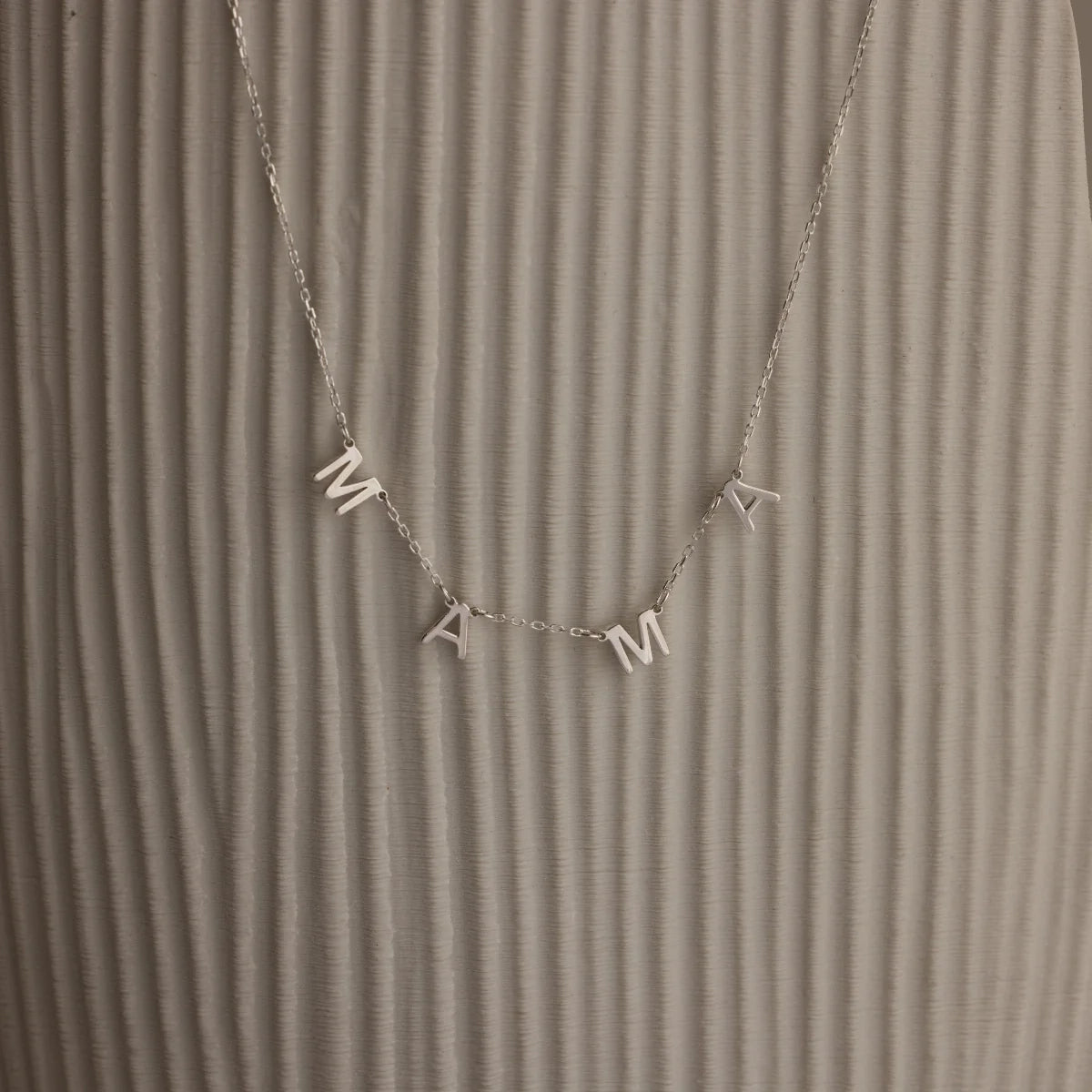 Alice Letter Name Necklace  Silver 18K Gold Plated