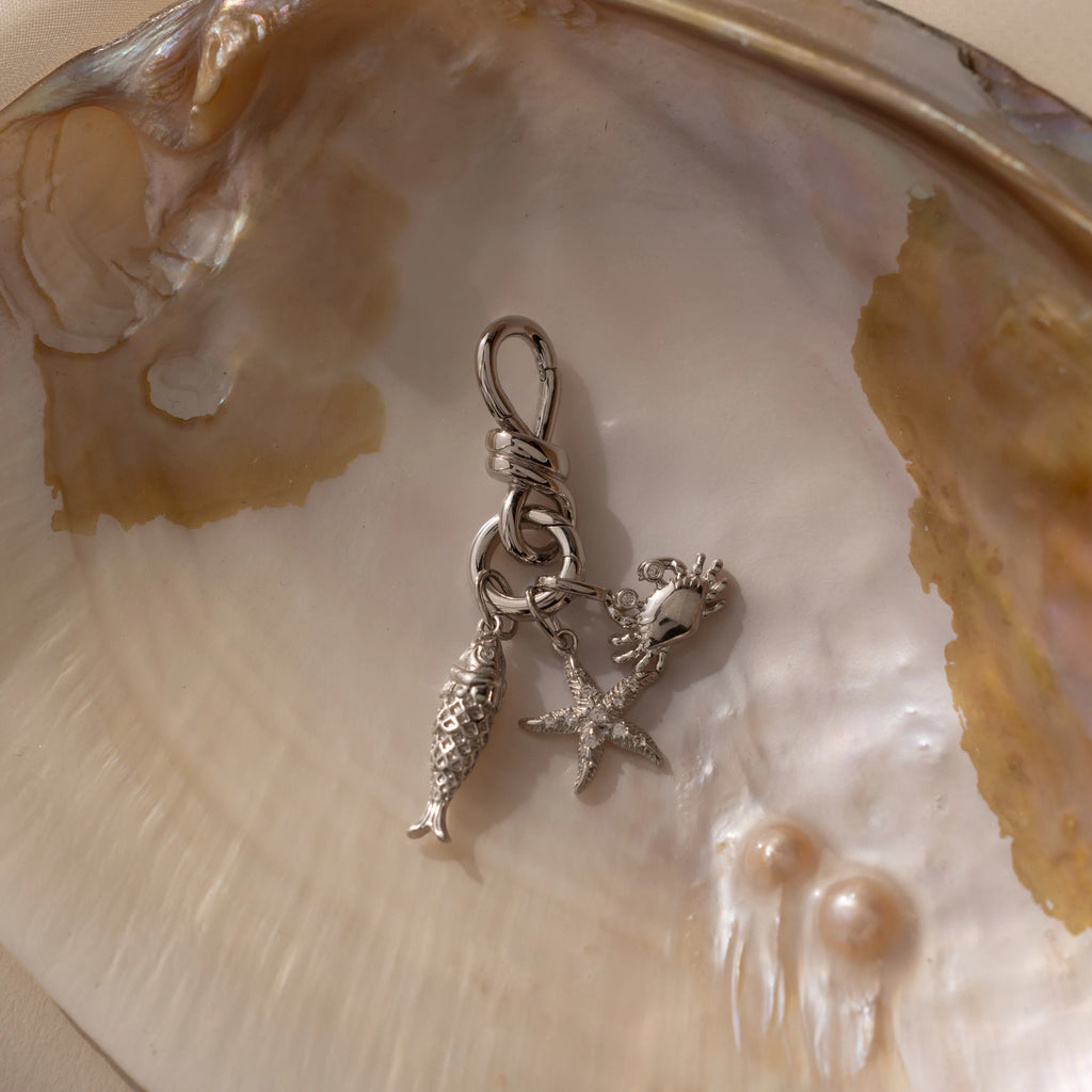 Knot Charm Clasp Silver 18K Gold Plated
