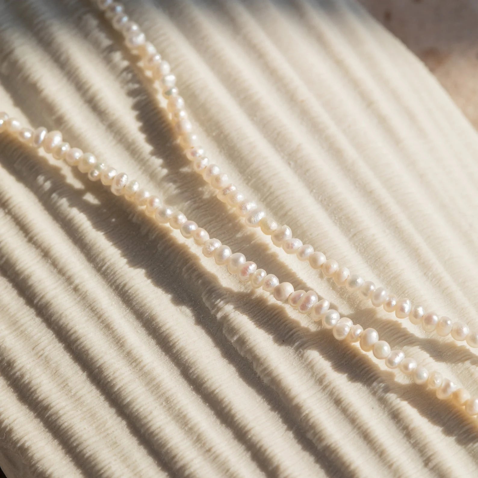 Freshwater Pearls Anklet Silver 18K Gold Plated