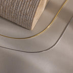 Dainty Herringbone Necklace Silver 18K Gold Plated