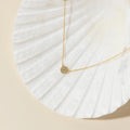 Diamond Round Necklace Silver 18K Gold Plated