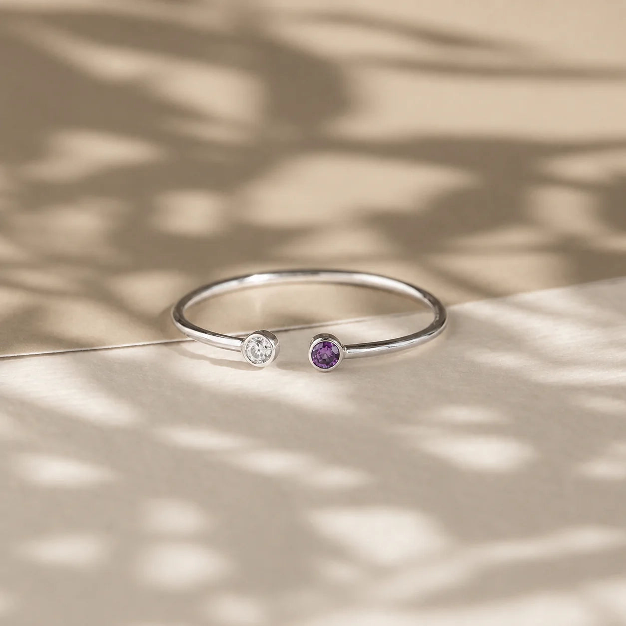 Tiny Dual Birthstone Ring