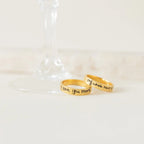 Handwriting Band Silver 18K Gold Plated