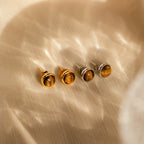 Manifest Gemstone Studs Silver 18K Gold Plated