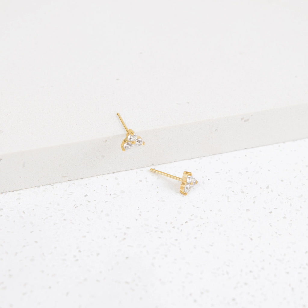 Lily Studs Silver 18K Gold Plated