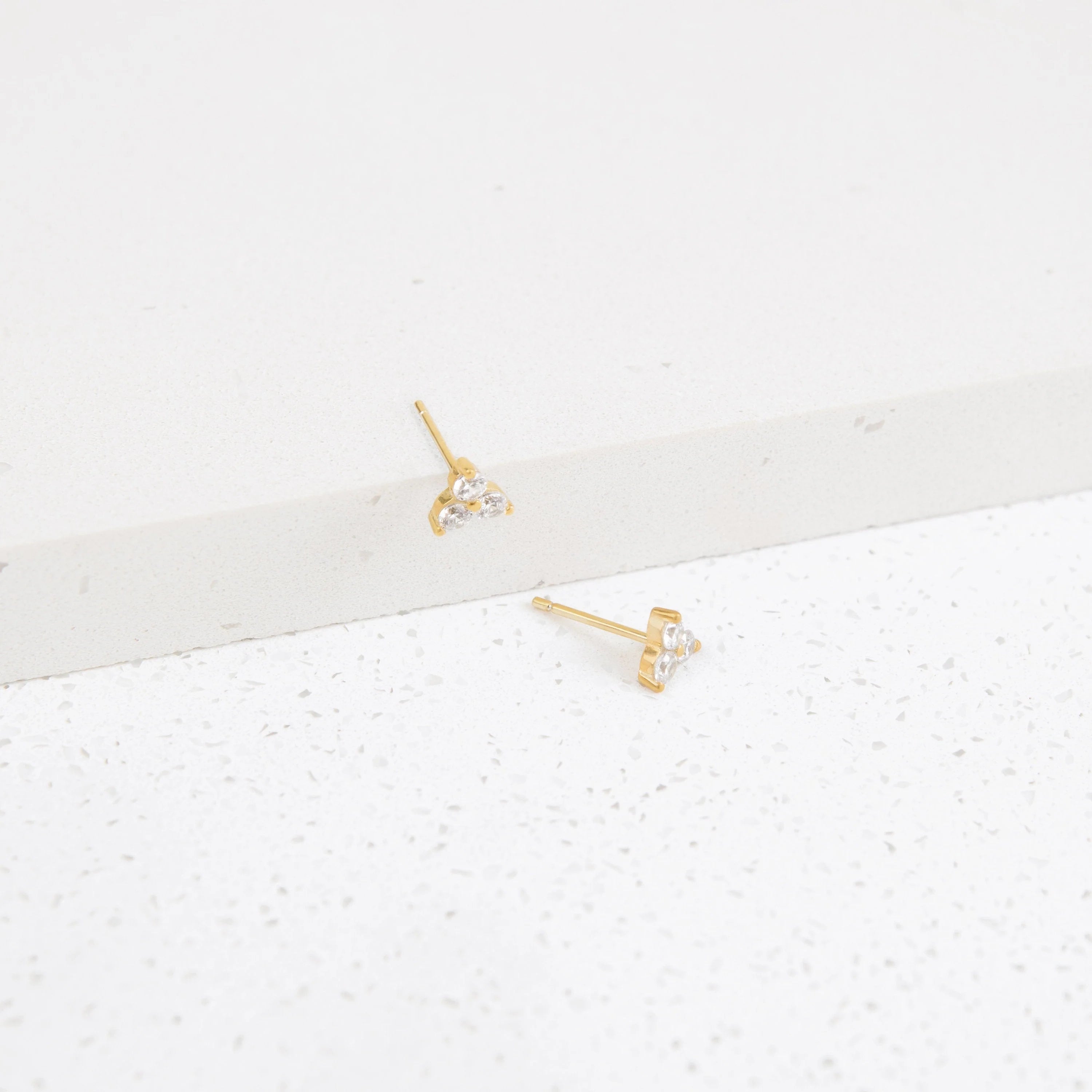 Lily Studs Silver 18K Gold Plated