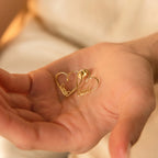 London Heart Name Earrings Silver 18K Gold Plated