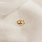 Pave Diamond Huggie Silver 18K Gold Plated