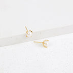 Zoe Pearl Studs Silver 18K Gold Plated