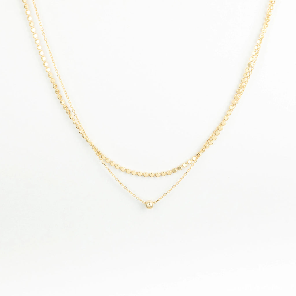 Zina Necklace Silver 18K Gold Plated