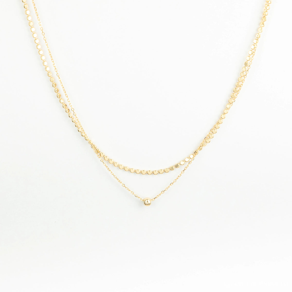 Zina Necklace Silver 18K Gold Plated
