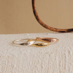 Skinny Birth Flower Ring Silver 18K Gold Plated