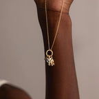 Hummingbird Charm Silver 18K Gold Plated