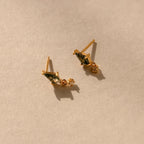 Agate Kite Drop Earrings Silver 18K Gold Plated