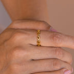 Reese Link Ring Silver 18K Gold Plated