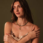 Green Aventurine Choker Necklace Silver 18K Gold Plated