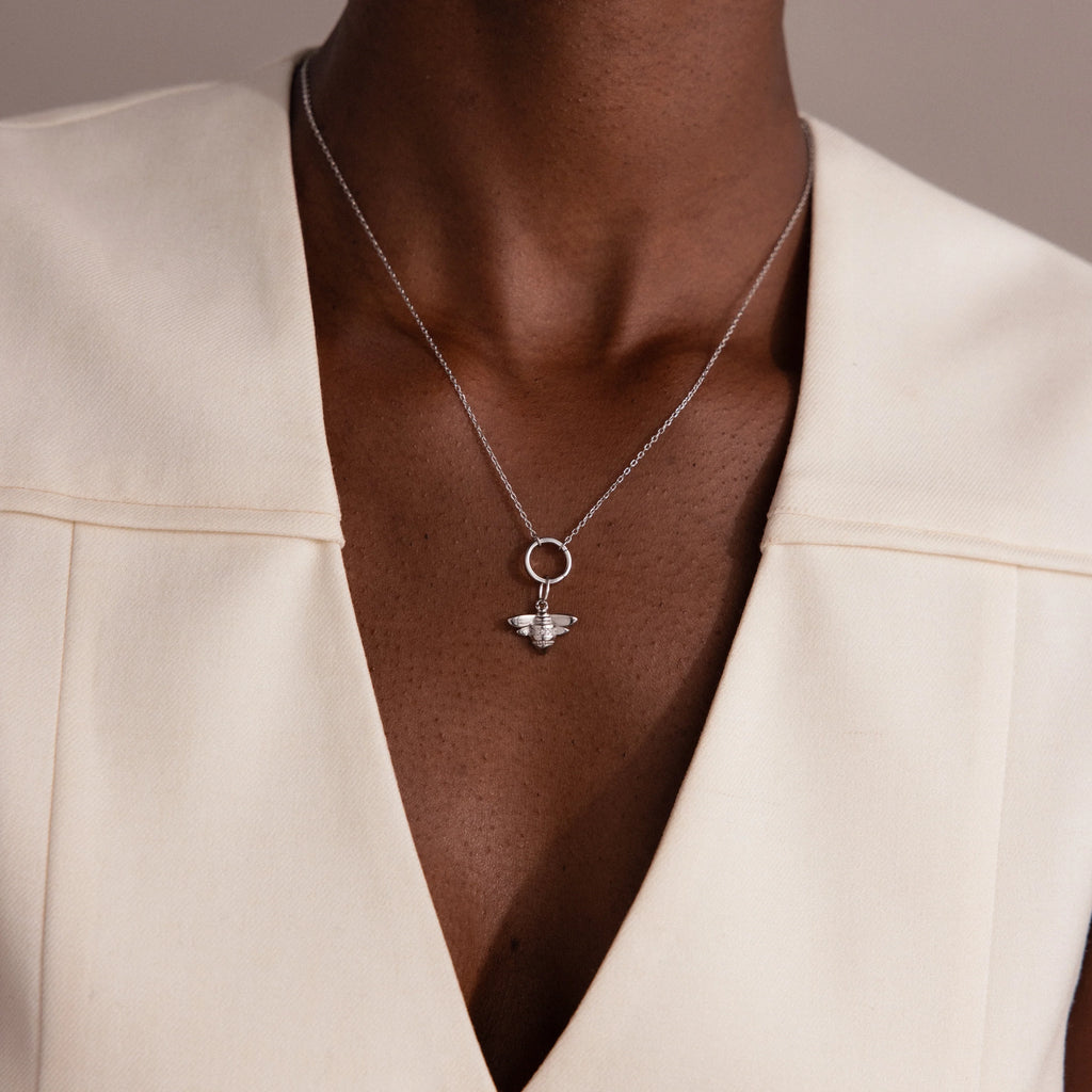 Honeybee Charm Silver 18K Gold Plated