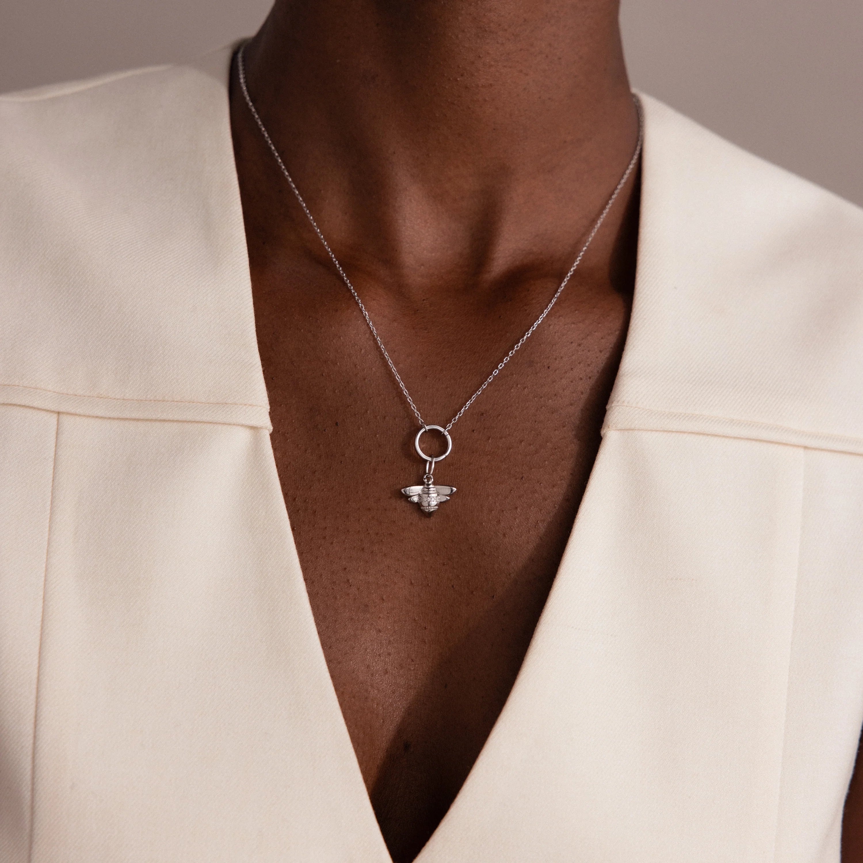 Honeybee Charm Silver 18K Gold Plated