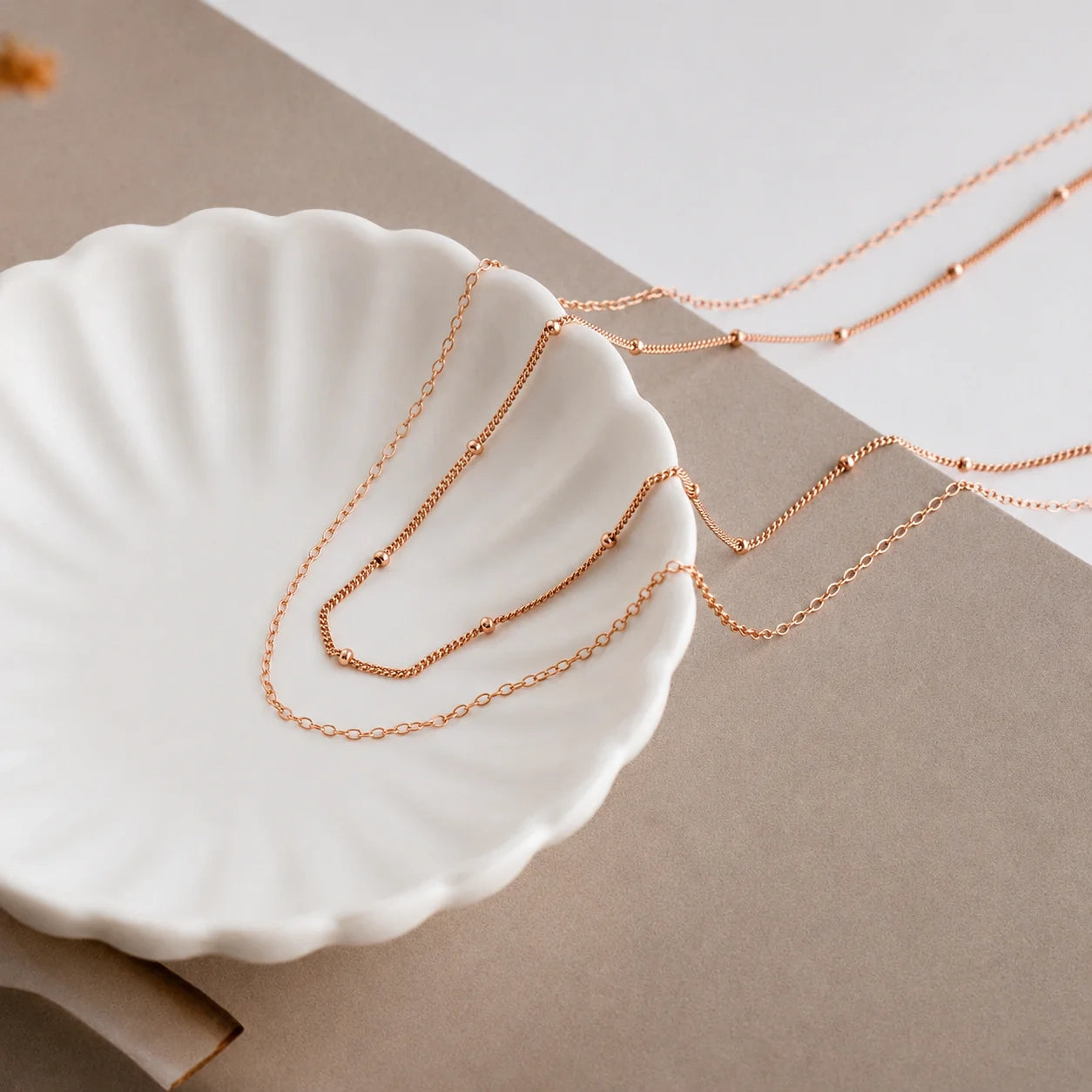 Beaded Duo Chain Necklace