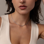 Love Knot Chain Necklace Silver 18K Gold Plated