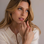 Pink Ruby & Pearl Lace Ring Silver 18K Gold Plated