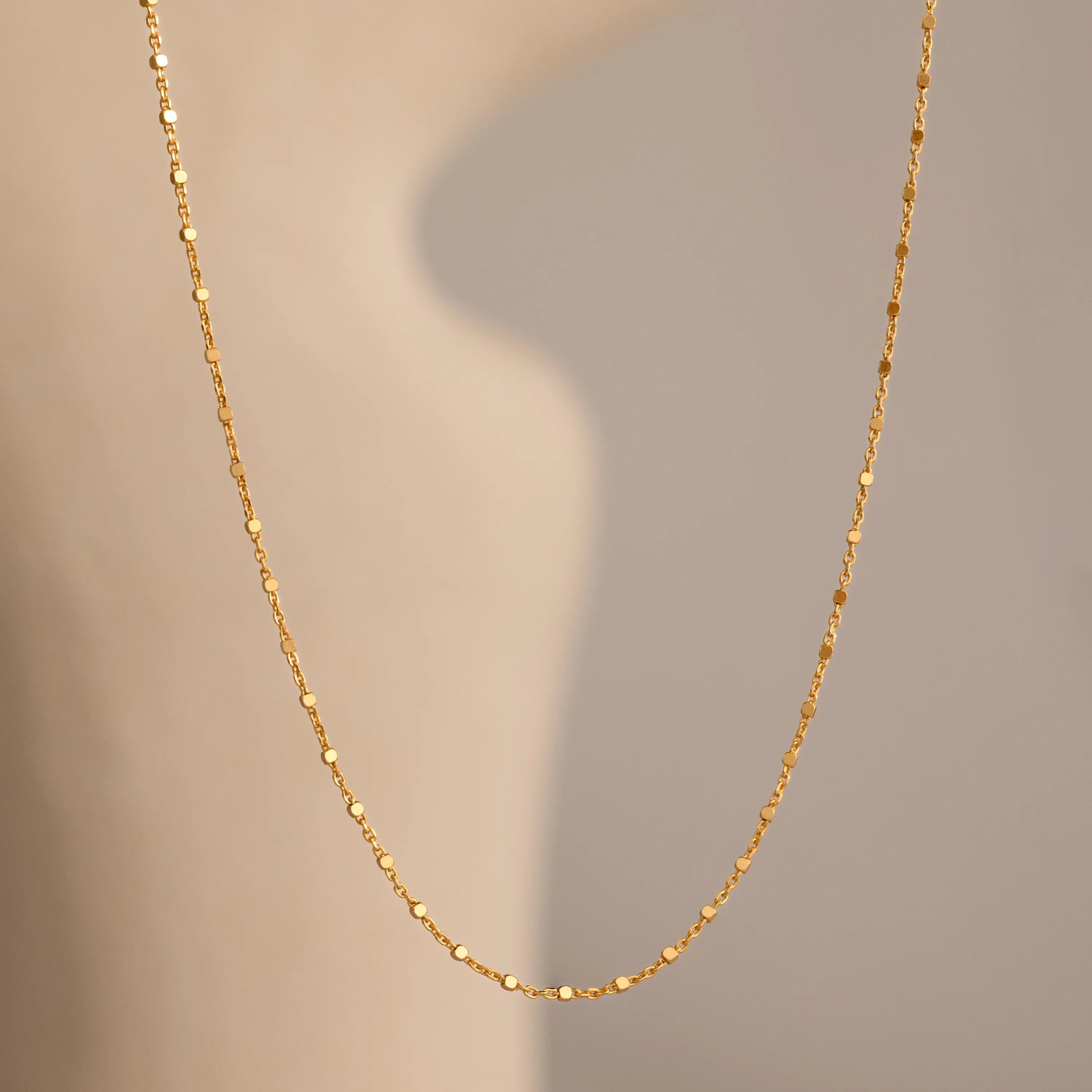 Dot Station Necklace Silver 18K Gold Plated