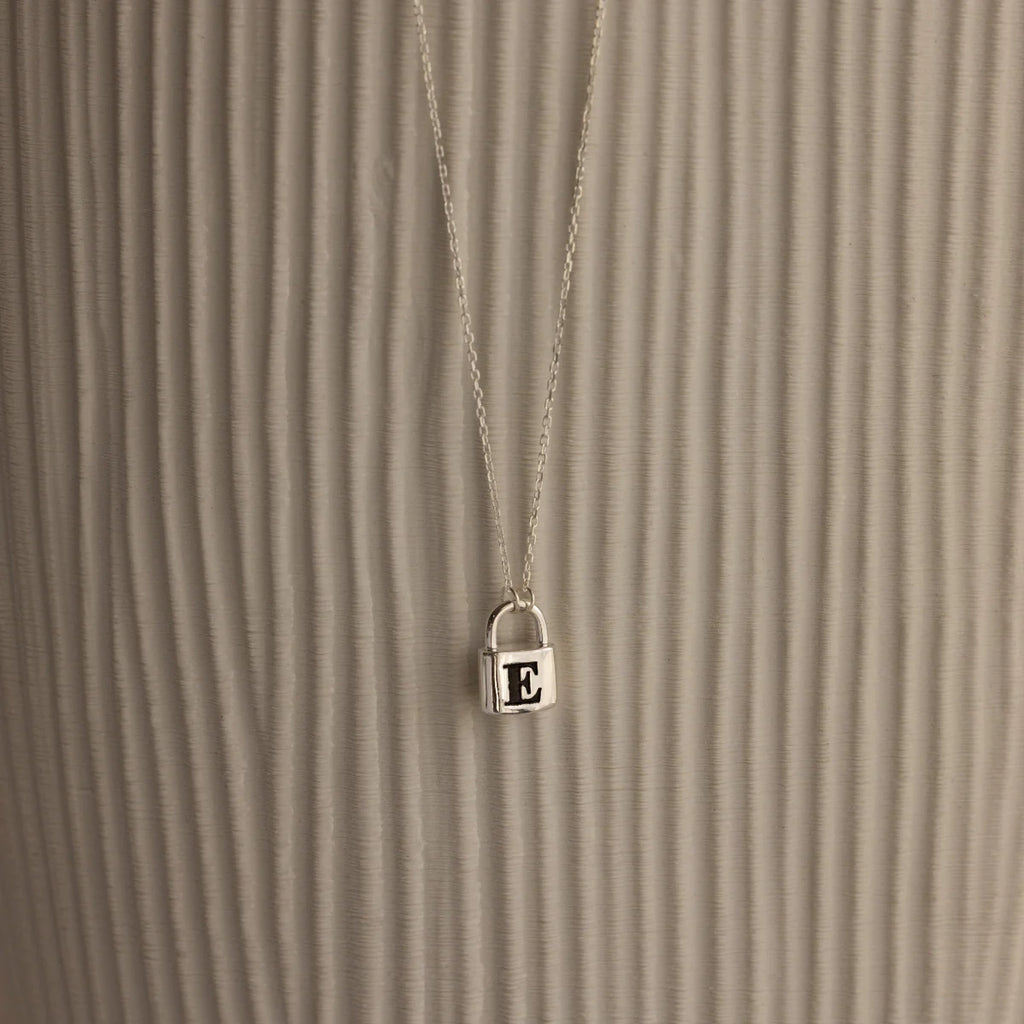 Padlock Necklace Silver 18K Gold Plated