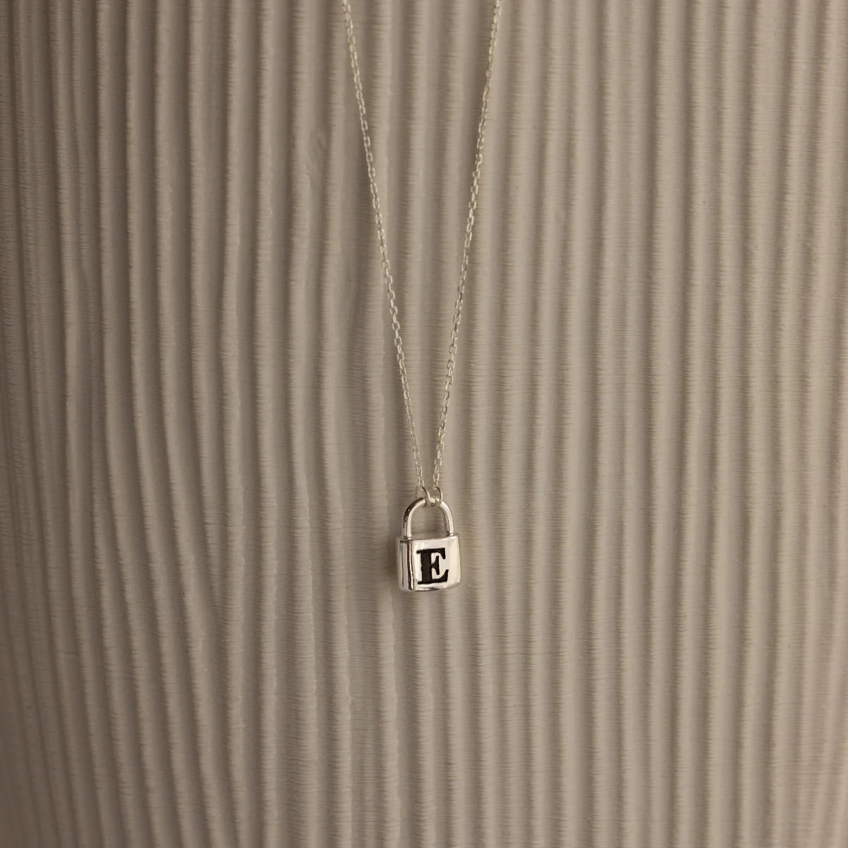 Padlock Necklace Silver 18K Gold Plated