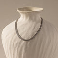 Thin Mesh Chain Necklace Silver 18K Gold Plated