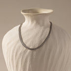 Thin Mesh Chain Necklace Silver 18K Gold Plated