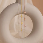 Sideways Initial Necklace Silver 18K Gold Plated