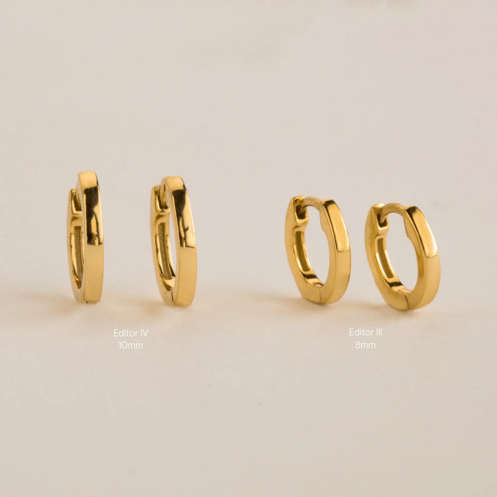 Huggies Silver 18K Gold plated