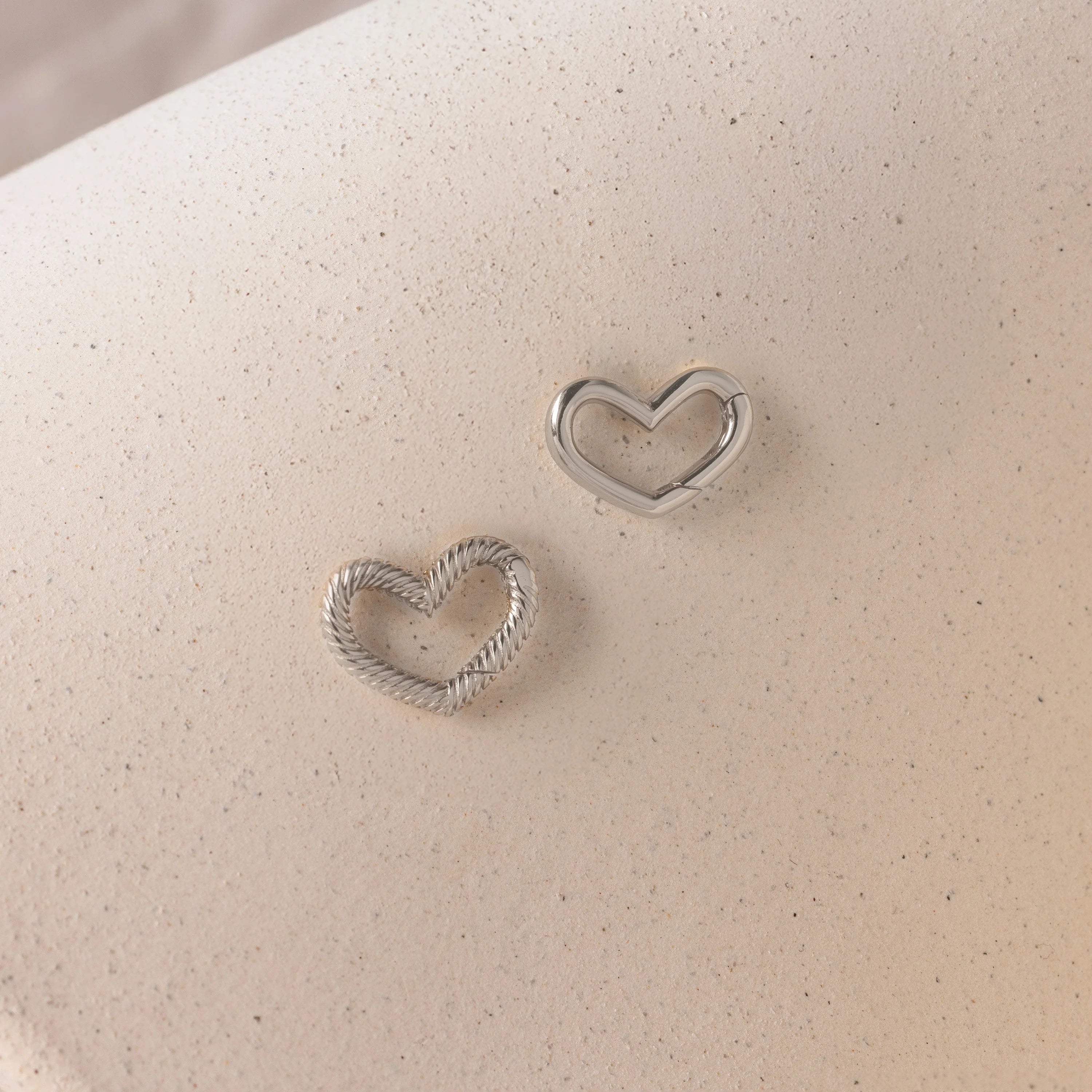 Heart Carabiner Set Silver 18K Gold Plated