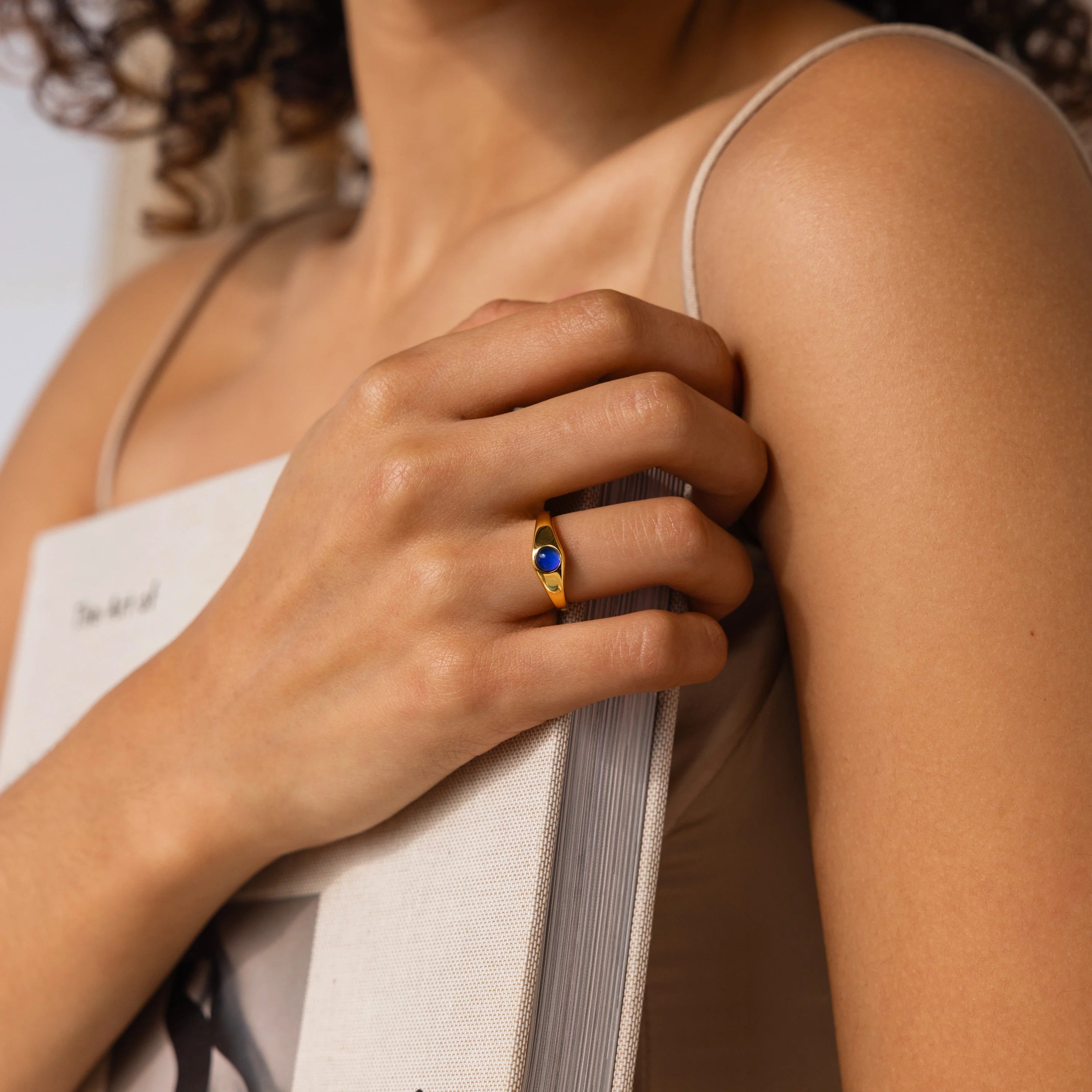 Mini Mood Ring Silver 18K Gold Plated