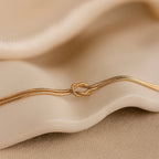Love Knot Bracelet Silver 18K Gold Plated