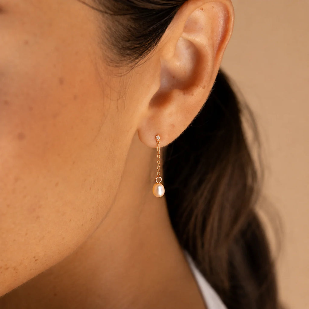 Isha Pink Pearl Earrings