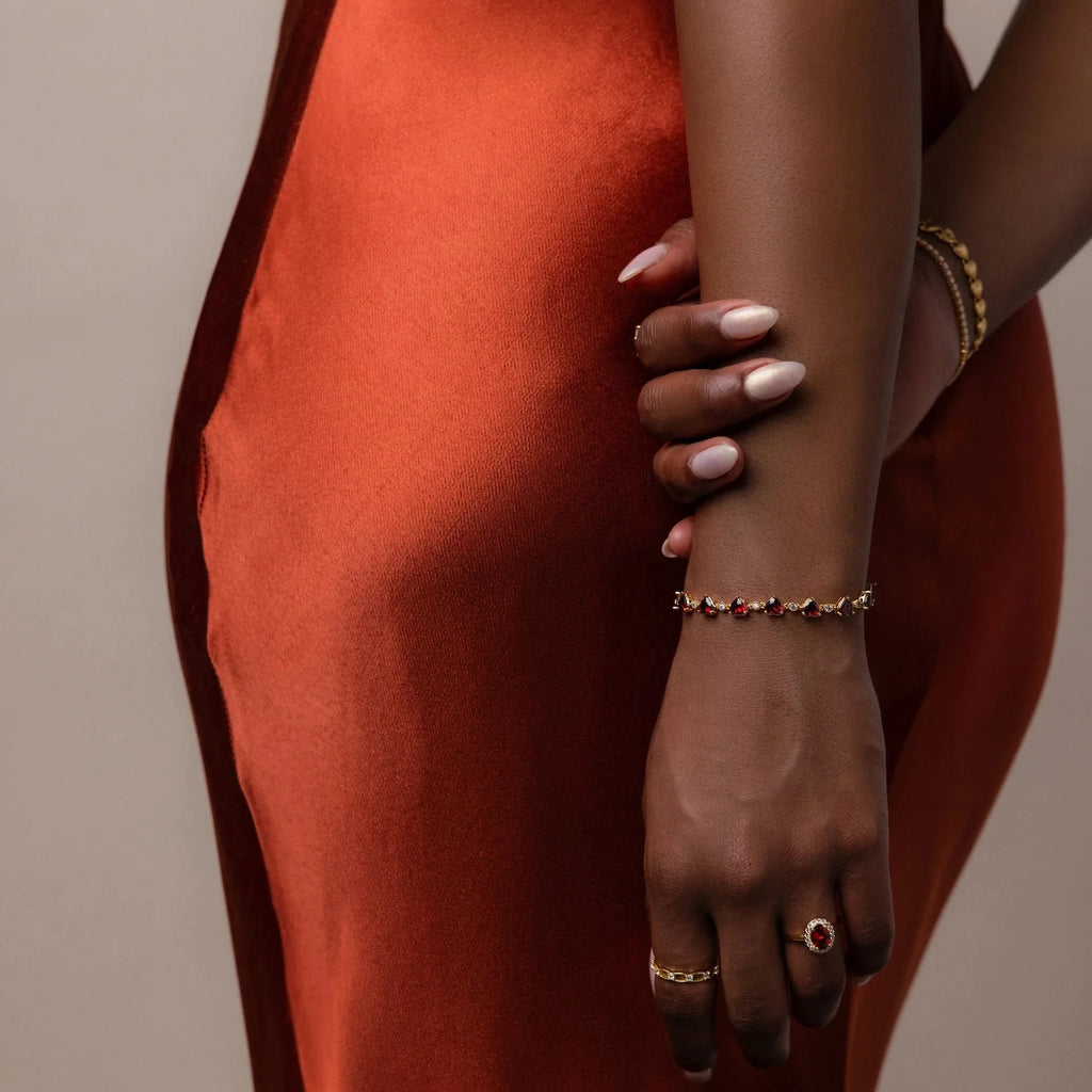 Aura Red Heart Bracelet