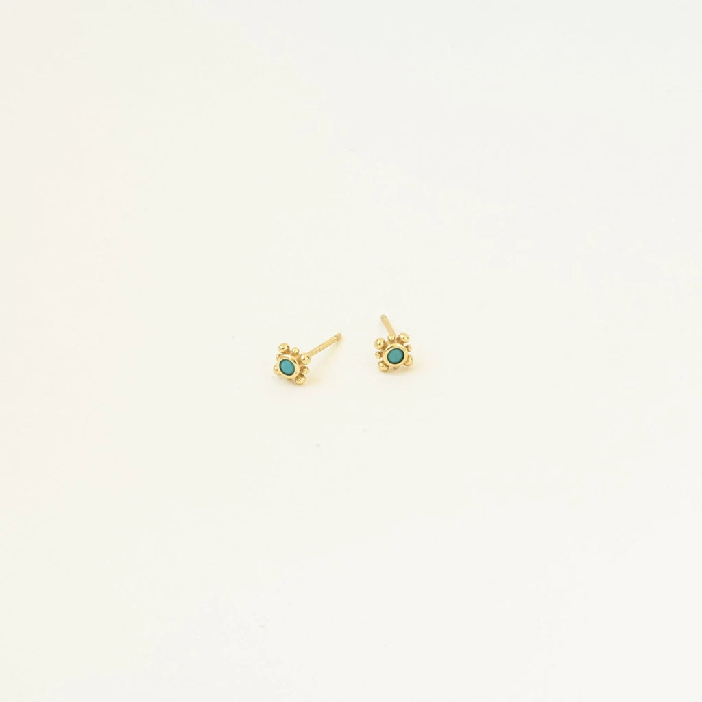 Boho Turquoise Earring Set Silver 18K Gold Plated